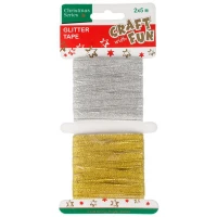 1. Craft With Fun Ozdoba Dekoracyjna Taśma Ozdobna Srebrna Złota 412807